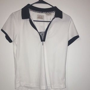 vintage t-shirt mid zip-up